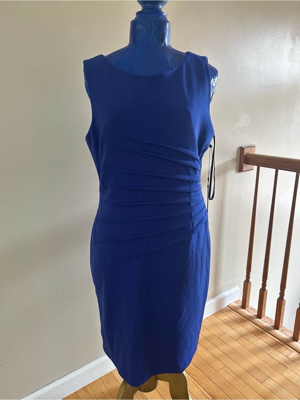 Ivanka Trump midi cocktail Women’s cobalt Blue Sleeveless Dress